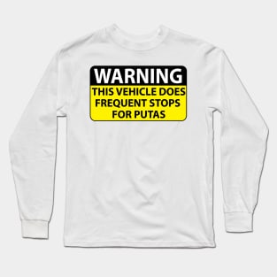 Warning funny Mexican bumper sticker Long Sleeve T-Shirt